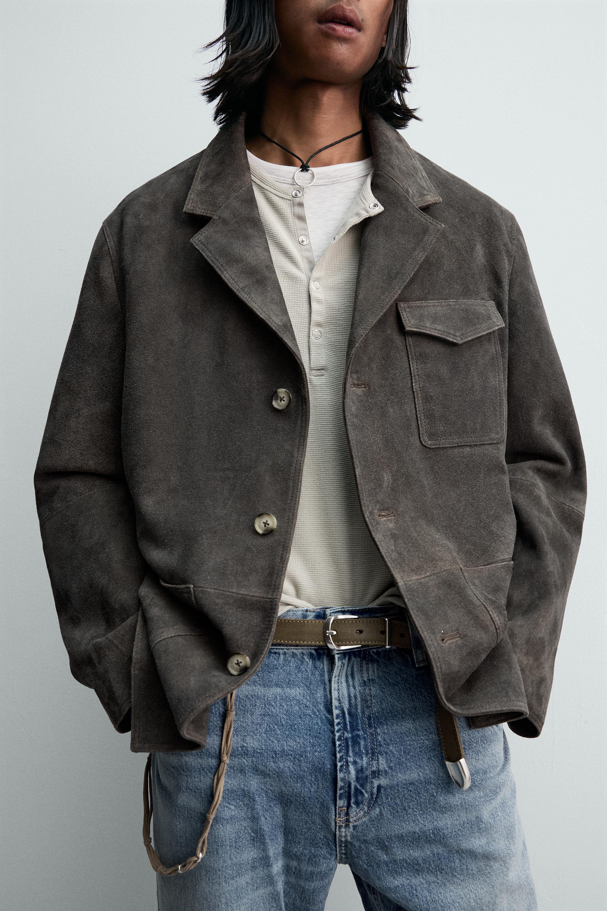 SUEDE LEATHER BLAZER